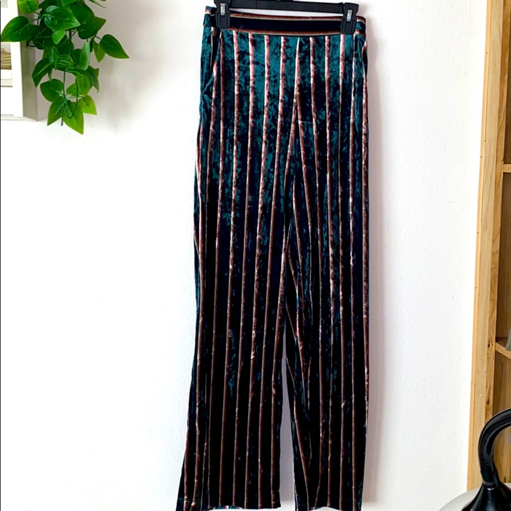 Velvet high waisted pants